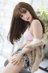WM DOLL / JS DOLLS Alina 145cm Innocent Sex Dolls High-end Medium Breasts B-CUP Skinny Sex Dolls Custom Options TPE Sex Dolls