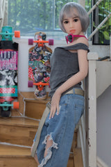 WM DOLL / JS DOLLS Georgia 156cm Innocent TPE Sex Dolls C-CUP High-End Medium Breasts with Custom Options