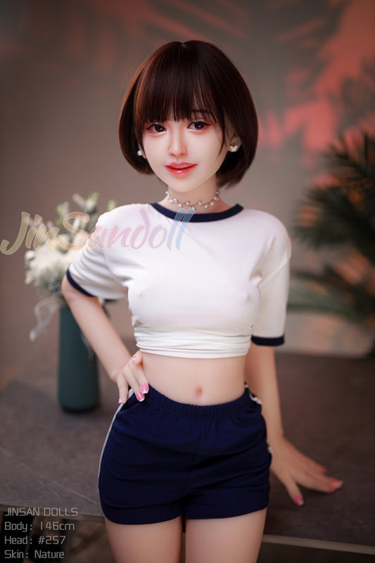 WM DOLL / JS DOLLS Isabel 146cm Innocent Sex Dolls High-end Medium Breasts B-CUP Skinny Sex Dolls Custom Options TPE Sex Dolls