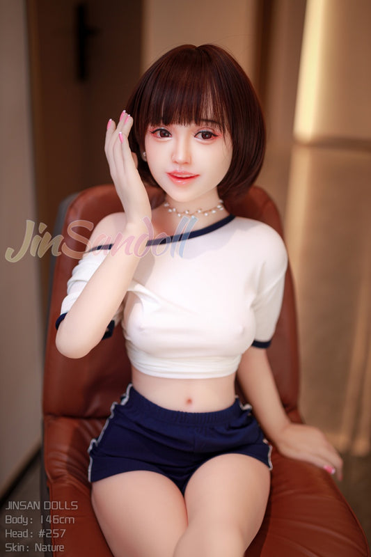 WM DOLL / JS DOLLS Isabel 146cm Innocent Sex Dolls High-end Medium Breasts B-CUP Skinny Sex Dolls Custom Options TPE Sex Dolls