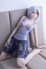 WM DOLL / JS DOLLS Juniper 146cm Innocent Sex Dolls High-end Medium Breasts B-CUP Skinny Sex Dolls Custom Options TPE Sex Dolls