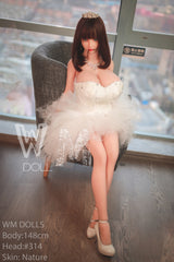 WM DOLL / JS DOLLS River 148cm Innocent Sex Dolls High-end Mega Breasts L-CUP Custom Options TPE Sex Dolls