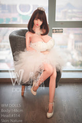 WM DOLL / JS DOLLS River 148cm Innocent Sex Dolls High-end Mega Breasts L-CUP Custom Options TPE Sex Dolls