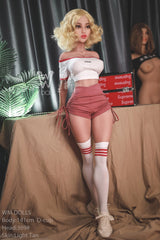 WM DOLL Mariana 141cm Skinny Sex Dolls Large Breasts High-End TPE Sex Doll D-Cup Blonde Sex Dolls with Custom Options